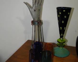 Glass and decorative pieces