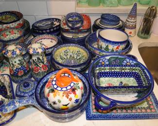 Each piece is unique and original.  Each and everyone is hand painted, glazed and designed