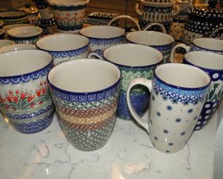 Polish, hand made coffee mugs