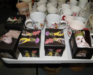 Brand new never used, perfect for gift giving.  Bird mugs