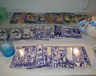 H & R Johnson Calendar Tiles