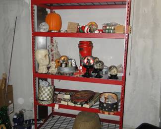 Yes the three large red storage racks are also for sale too