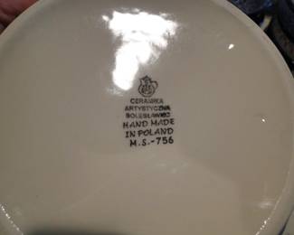 Boleslawiec Polish Pottery, and each one is hand made