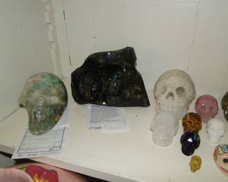 More original collectible skulls, with the original sales receipt