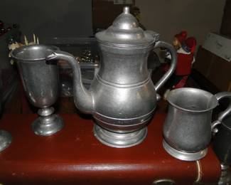 Pewter coffee urn