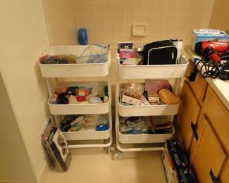 Of course we have personal care items too, and the rolling carts are also for sale as well