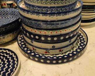 Boleslawiec Polish Pottery, larger dishes, perfect for salads