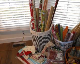 Wrapping paper and craft supplies