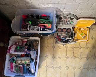 All new: combs, brushes, safety pins, perfume, makeup, etc