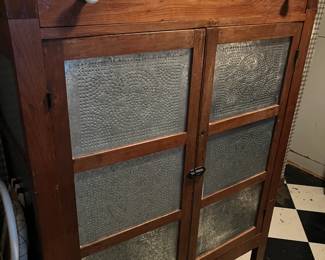 Antique pie safe with drawer