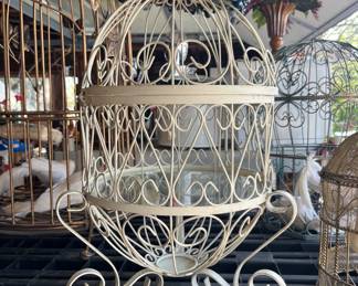 Wrought iron decorative bird cage
