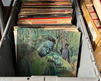 2 boxes records: easy listening, jazz, rock/roll