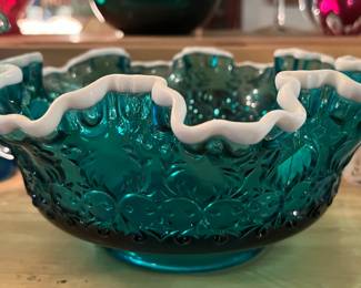 Fenton opalescent edge "Spanish Lace" - rare colour