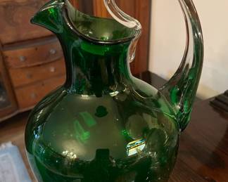 Blenko Wayne Husted emerald pitcher