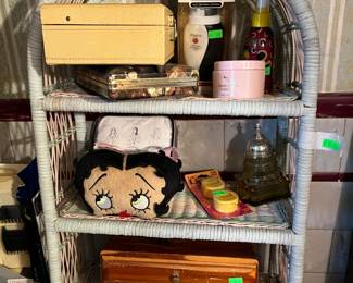 Lots of cosmetics, lotions, perfumes +