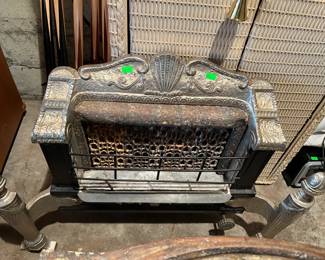 Radiant fire gas fireplace insert, circa 1900