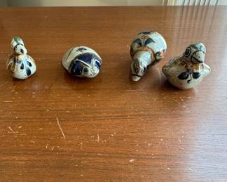 Assorted Mexican Folk Art Ceramic Figurines, including Jorge Wilmot