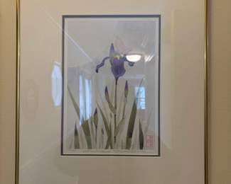 Japanese Iris Watercolor Painting second image