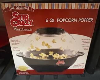 West Bend Stir Crazy Qt. Popcorn Popper
