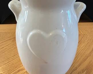 White Ceramic Heart Planter Pot