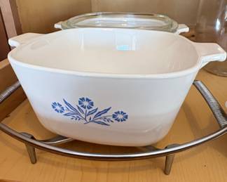 CorningWare Blue Cornflower Casserole Dishes . Qt Round, . Qt Square