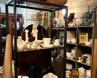 Ruby Red Vase,  ruffle green Vase, Large basket, Satin glass, Milk glass