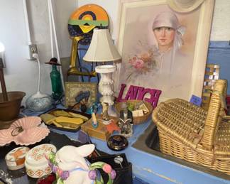 Framed Art, Lamps, Bunny tea pot