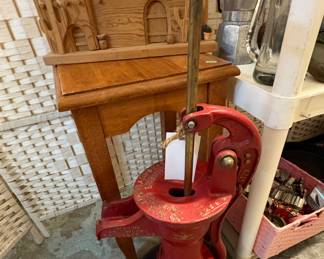 Antique Furniture water pump lamp, small side table