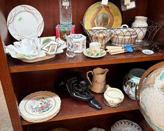 EAPG, Depression glass, Indian Tree Plates, Lady Figure, 