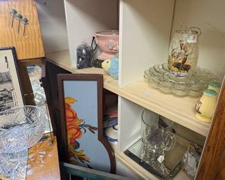 Egg plates, More Mirrors, Hand-painted Fall Picture