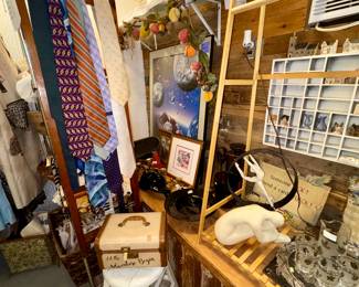 Cheese boxes, baskets, Clothes Racks wooden