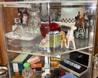 Perfumes, Crystal perfume bottles, figurines