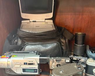 Portable DVD Player, Antique Video Camera
