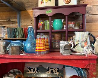 Juice glass, Canisters, rooster