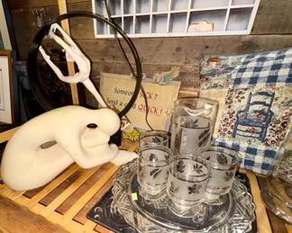 Statues Dance, MCM Libby Glass  Lowball set