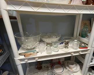 ROse bowl, Anchor Holing Bake ware, Pyrex Bake ware, Votive Holders Glass, GLass scones, Depression era Glass, EAPG