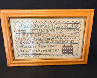 Vintage Cross Stitch Sampler