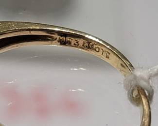 14k Gold Diamond Ring Size 7 1/4