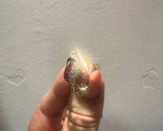 14k Gold Ruby and Diamond Ring 