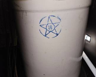 $100 Vintage 10 GALLON CROCK Blue - STAR STONEWARE CO. Crooksville Ohio Rare.
