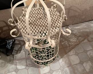 Vintage Wrought Iron Light Fixture