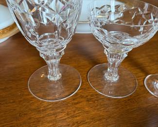 Vintage Bavarian Hand Cut Crystal Stemware. Champagne, Wine, Water, Cordial