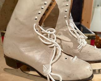 Vintage Ice Skates/Case