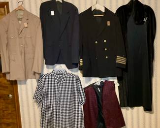 Military dress blues, sports coats
