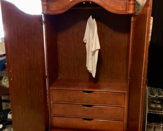 Inside armoire 