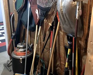 Rakes, Shovels, Push Brooms, Trimmers, Shopvac