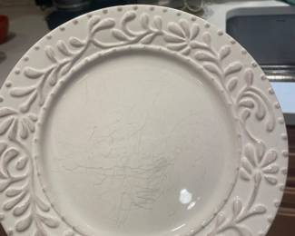 Pair American Atelier At Home Bianca Leaf Embossed Design, Large Collection - $75.00