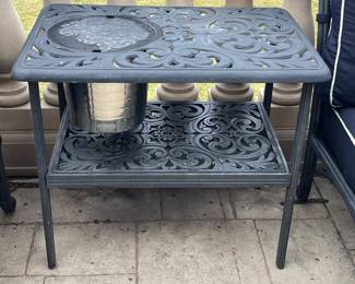 Forshaw Furniture Chateau Rectangular Ice Bucket Outdoor Cast Aluminum Table - $245.00