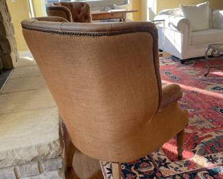 Tufted Arm Leather Armchair from 3 French Hens - $1,100 / Each