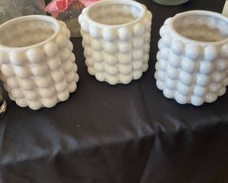 Bubble Vase, Beige Ceramic Vase - $12.00/each
